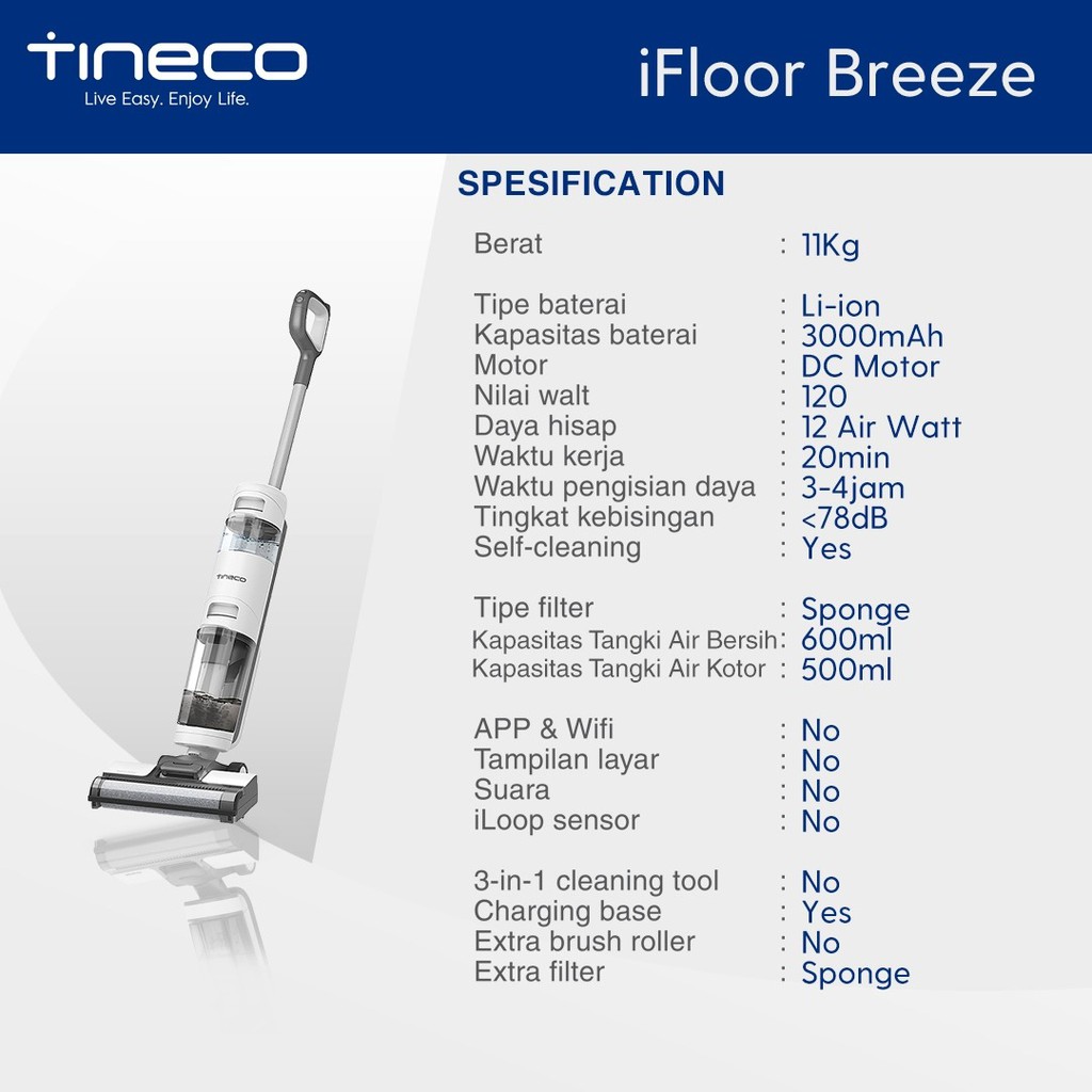 Vacuum Cleaner Tineco iFloor Breeze