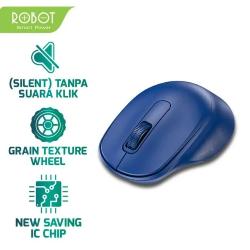 ROBOT M312 2.4G Wireless Mouse Silent Click 1600DPI 500Hz Blue