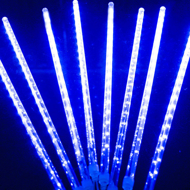 Lampu Hujan Meteor - Warm White & Biru