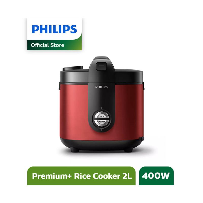 PHILIPS HD3138-32 Viva Collection Rice Cooker [2 L] - Merah