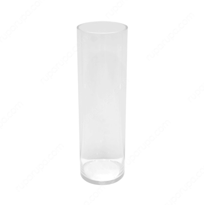 Vas Bunga Kaca Dekorasi - Silinder 40 CM