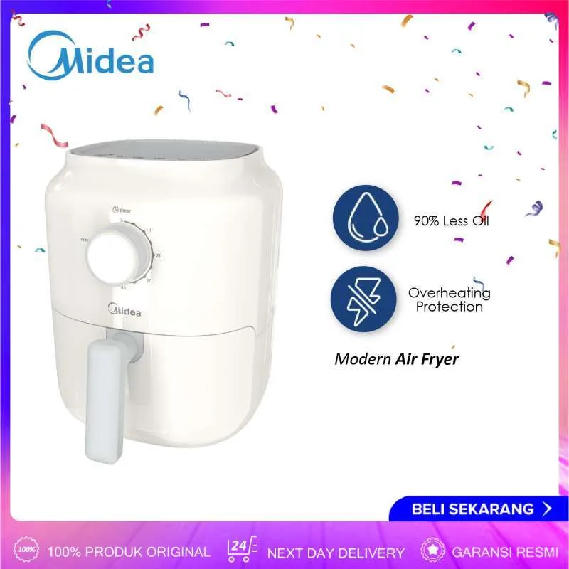 Midea Air Fryer MF-TN30A(W) - Kapasitas 3L - Penggorengan Tanpa Minyak
