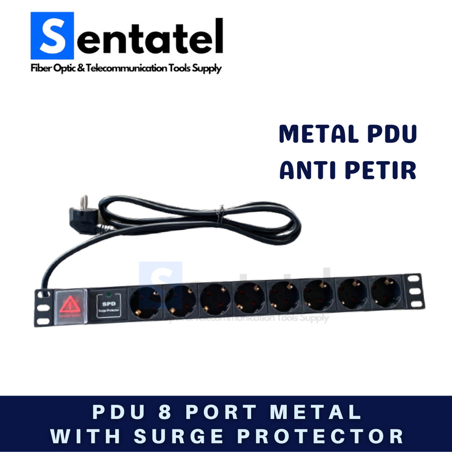 Sentarack - PDU Power Distributing Unit 8 Socket with Surge Protector