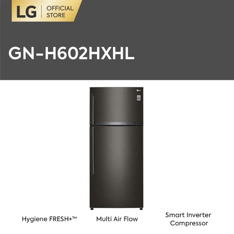 LG GN-H602HXHL Kulkas 2 Pintu Inverter Linear Compressor [516 L- 475 L]