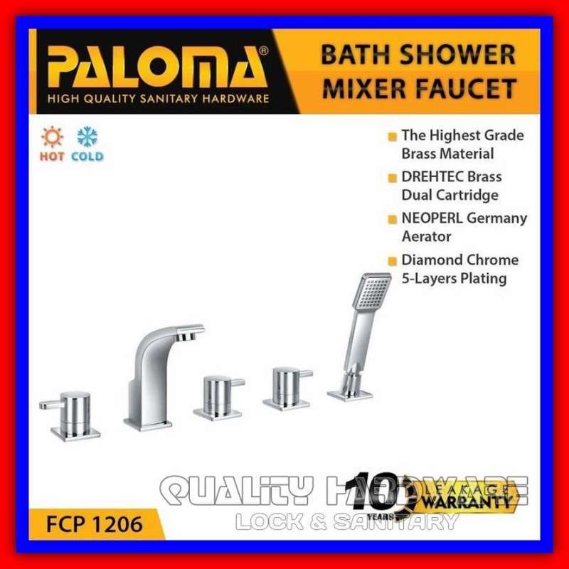 Kran Bathtub Panas Dingin Paloma FCP 1206 Keran Mixer Bathtub Shower & Hand Shower