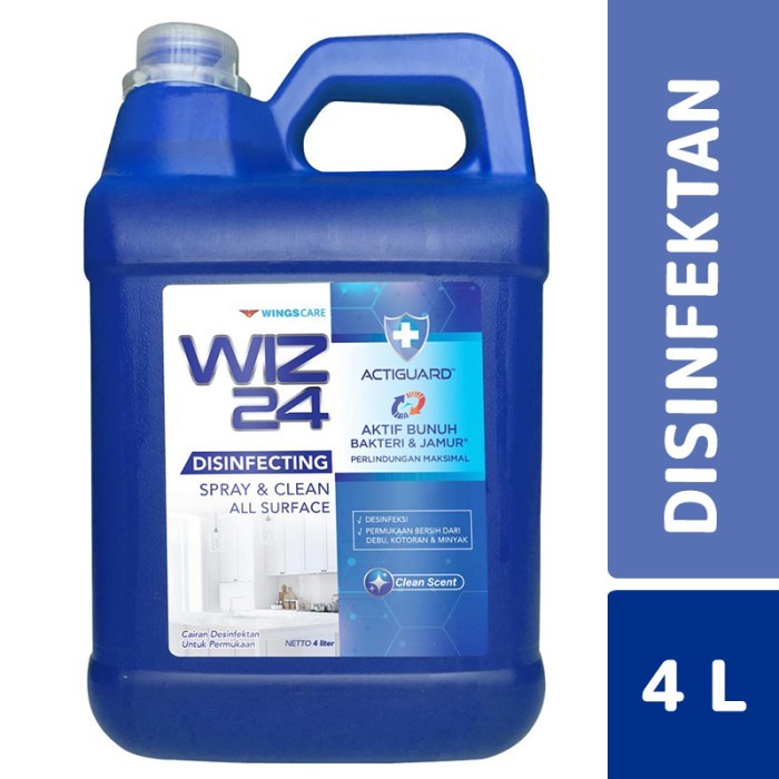 WIZ24 DISINFECTANT Spray CLEAN Scent 4L (1box 12pcs)
