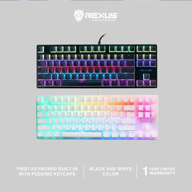 Rexus Keyboard Gaming Mechanical Legionare MX9 Pudding - MX9P TKL RGB New