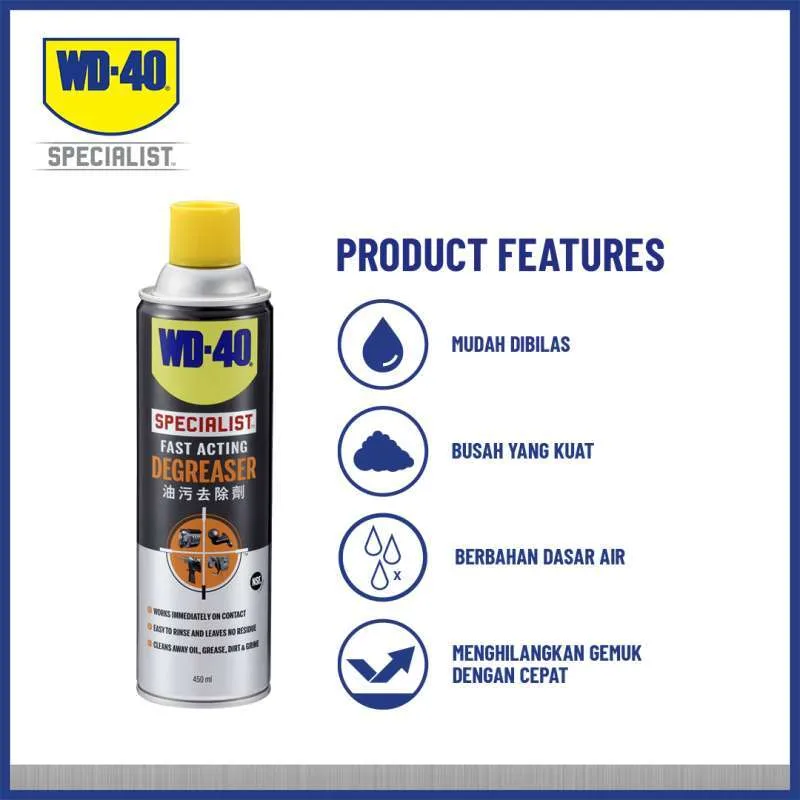 WD-40 Specialist Degreaser 450ml - Pembersih Noda & Gemuk(Water Based)