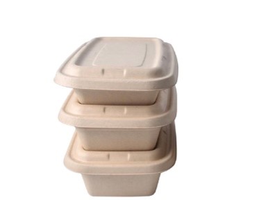 Bagasse Safeco Wide Container 500ML + Tutup, 300 Pcs/Ctn