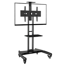 North Bayou TV Standing AVA1500-60-1P Steel TV Stand Dengan Roda