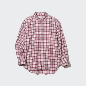 Kemeja Flanel Wanita - Uniqlo (Merah kotak-kotak) Size XL