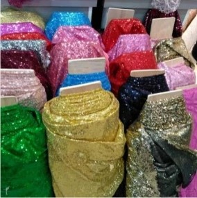 Kain Sequin Seribu Payet White