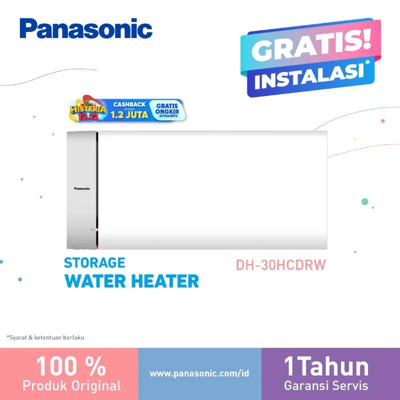 Panasonic DH-30HCDRW Water Heater [30 L]