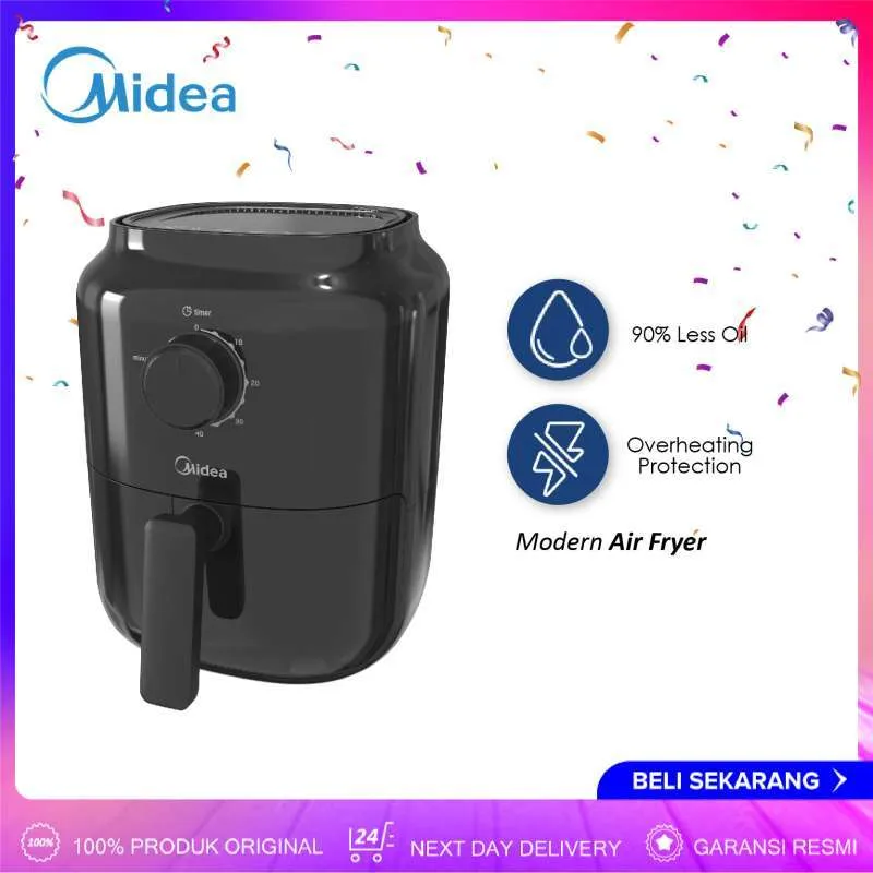 Midea Air Fryer MF-TN30A(B) - Kapasitas 3L - Penggorengan Tanpa Minyak