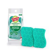 Scotch Brite 3M Sabut Spons Scrub Dots Anti Gores NS-2 - 2 Pcs
