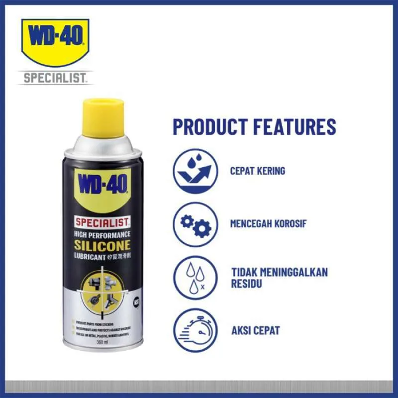 WD-40 Specialist Silicone 360ml Pelumas & Pengawet Karet