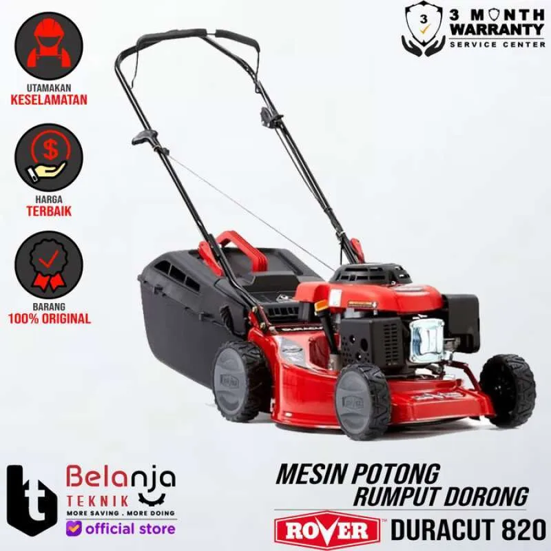 ROVER Mesin Potong Rumput Dorong DURACUT 820 LAWN MOWER OHV 800 18inch