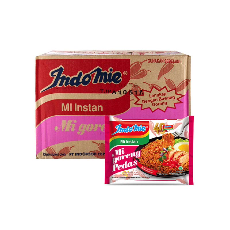 Indomie Mi Goreng Pedas  1 kardus 40 Bks