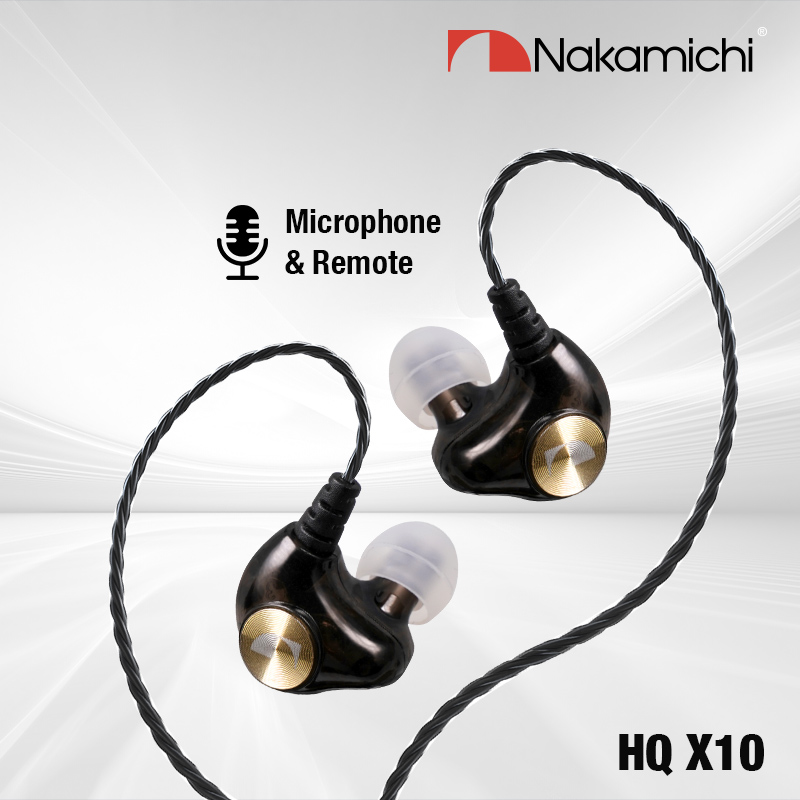 Nakamichi HQ X10 Dynamic Driver In Ear Monitor Wired Earphone Mic