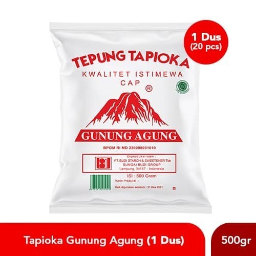 Tapioka Gunung Agung Merah 500gr (1 dus isi 20 bungkus)