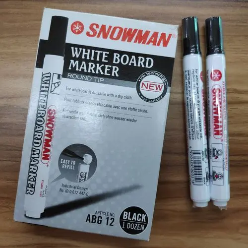 Spidol Snowman White Board Marker Round Tip ABG-12