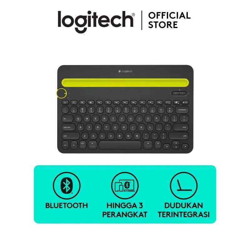 Logitech K480 Multi Device Bluetooth Keyboard Black - Windows, Mac, Chrome OS, Android, Ipad Compatible