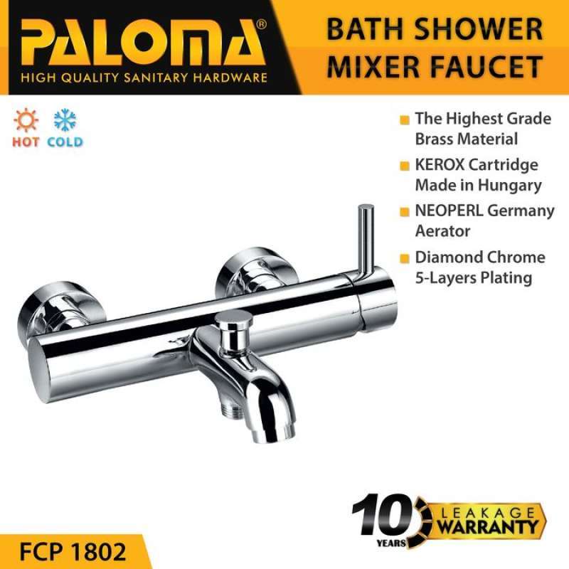 Kran Bathtub Panas Dingin Paloma FCP 1802 Keran Mixer Bathtub Shower