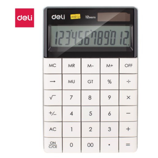 Deli Desktop Calculator W1589 WHITE