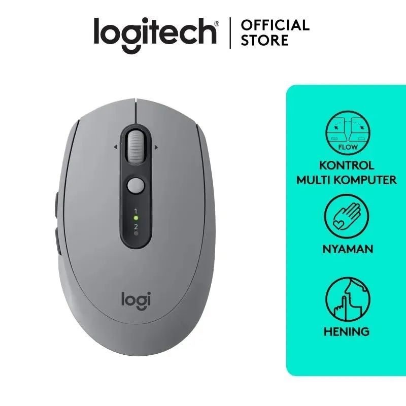 Logitech M590 Silent Wireless Mouse - Mid Grey Tonal