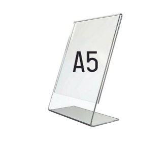 Akrilik Tent Holder A5 L Portrait - 2MM