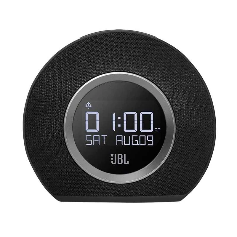 JBL Horizon Bluetooth Clock Radio with 2 USB Port Fast Charger Ambient Light Speaker - Hitam