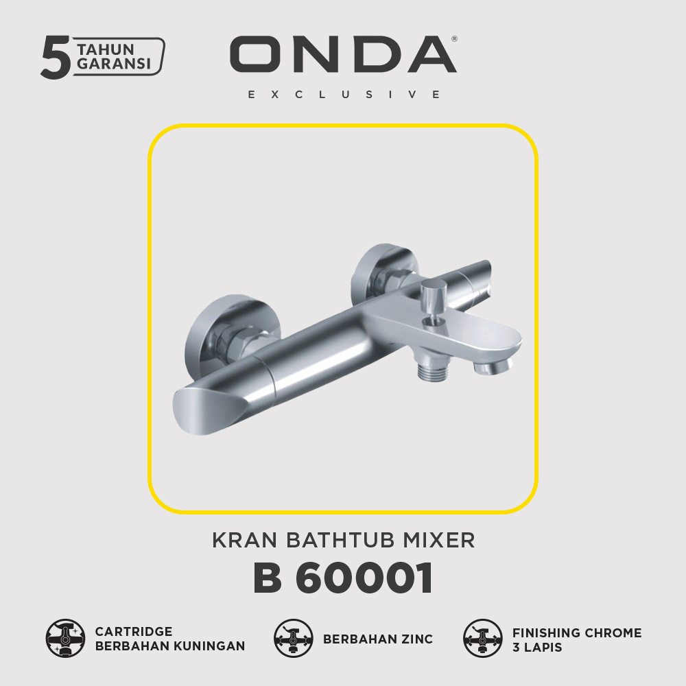 ONDA EXCLUSIVE Kran Bathtub Mixer Panas Dingin Kuningan B 60001