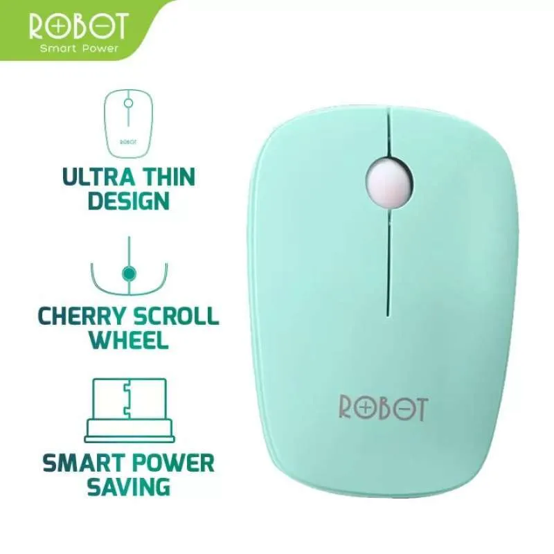 ROBOT M220 2.4G Wireless Optical Mouse - Green