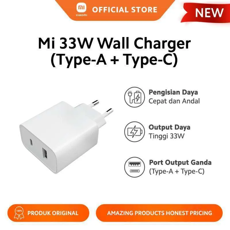 Xiaomi Mi 33W Wall Charger (Type-A+Type-C)