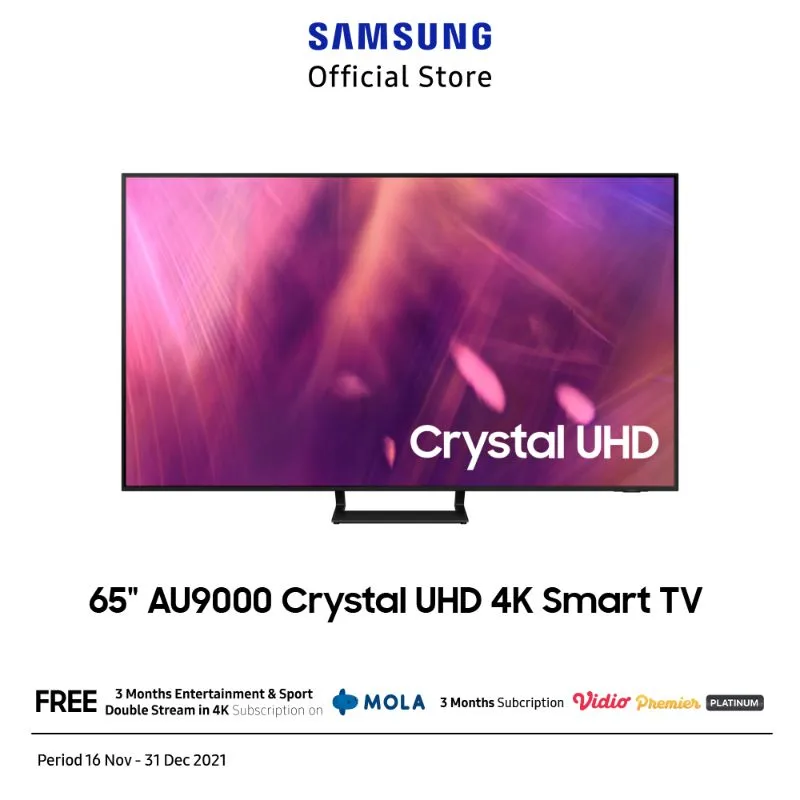 Samsung UA65AU9000KXXD Crystal UHD 4K Smart TV with Multi View [65 Inch]