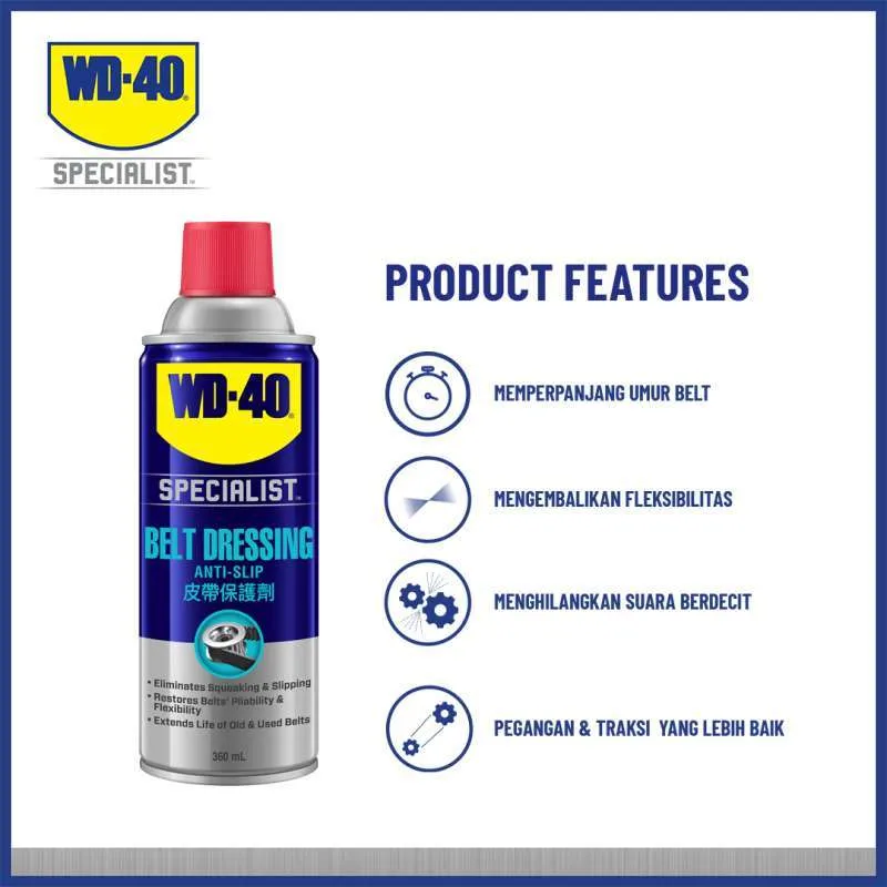 WD-40 Specialist Belt Dressing 360ml - Perawatan Belt (Anti-Slip)