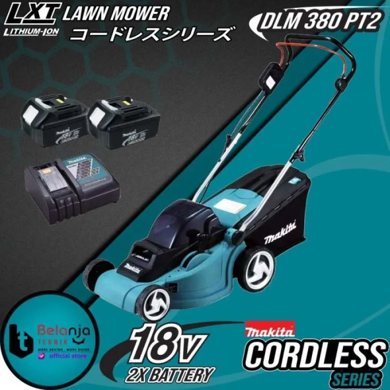 Elegan MAKITA Mesin Potong Rumput Dorong DLM 380 PT2 Cordless Lawn Mower - DLM 382 PT 2