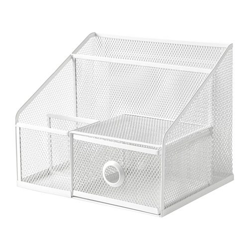 DRÖNJÖNS: Pengatur meja kerja, putih, 25x20 cm - IKEA