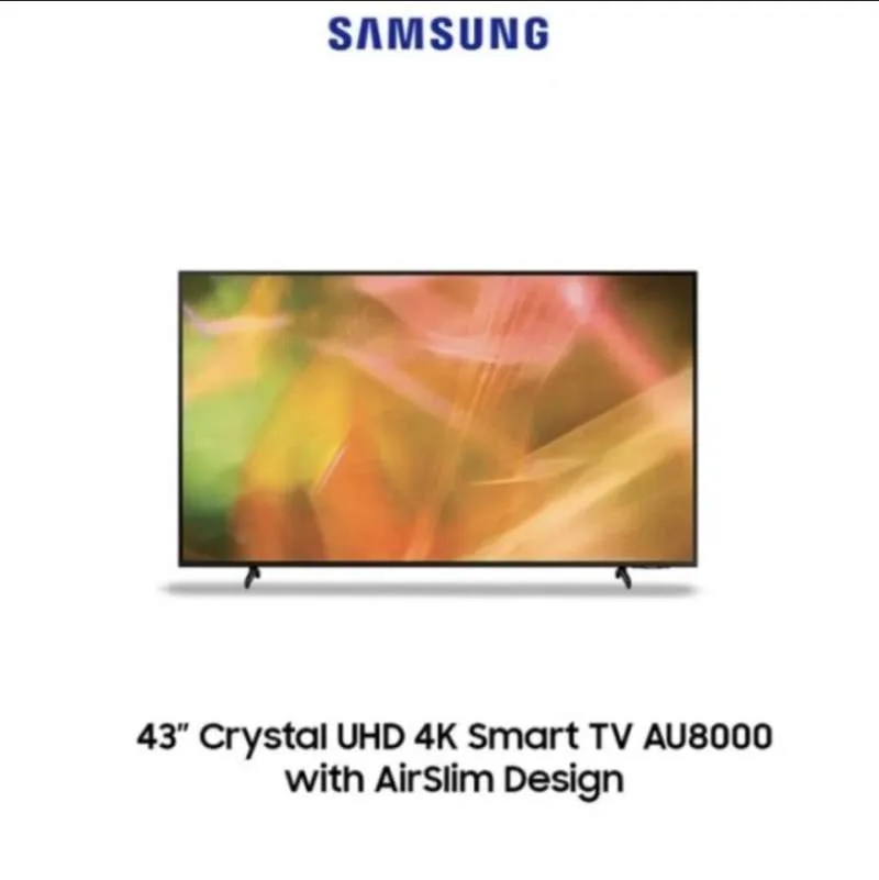 Samsung UA43AU8000KXXD Crystal UHD 4K Smart TV with AirSlim Design [43 Inch]