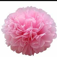POMPOM PAPER PINK 20 CM