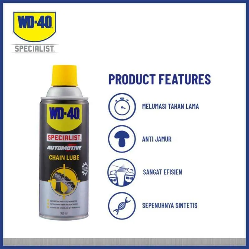 WD-40 Specialist Chain Lube 360ml - Pelumas Rantai Syntetic