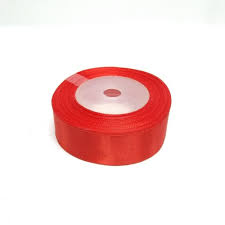 Pita Hiasan Lebar Warna Merah, L: 2cm P: 23m