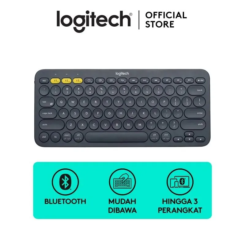 Logitech K380 Multi Device Bluetooth Keyboard Black - Windows, Mac, Chrome OS, Android, Ipad Compatible
