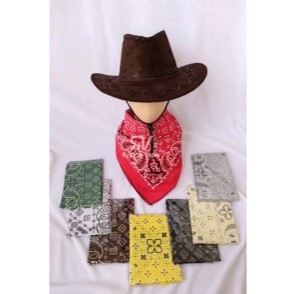 Scarf / Bandana Cowboy Motif Parsley - Merah