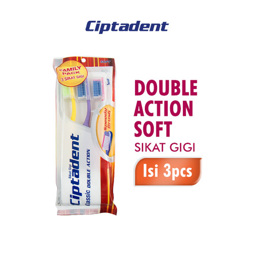 Ciptadent Classic Double Action Soft isi 3 (1 box isi 6)