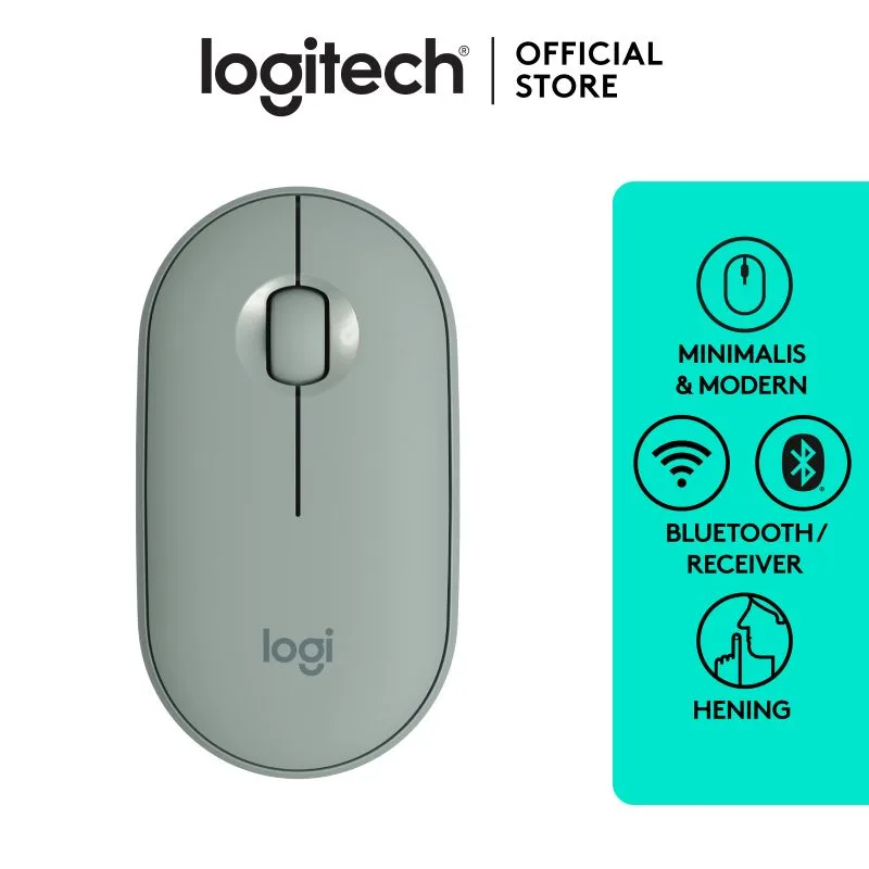 Logitech Pebble Wireless Bluetooth Mouse Silent M350 Green