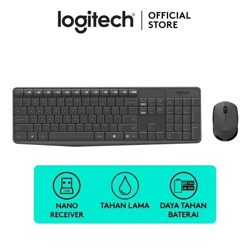 Logitech MK235 Wireless Keyboard & Mouse Combo