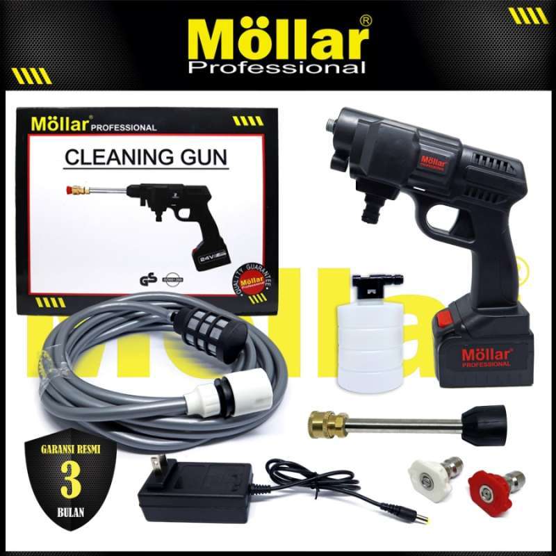 MOLLAR HPW Mesin Cuci Steam Motor Baterai 24V Cordless Jet Cleaner