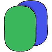 Estream Collapsible Portable Green + Blue Screen Background Chromakey + Stand Tinggi 7,6" + Clip