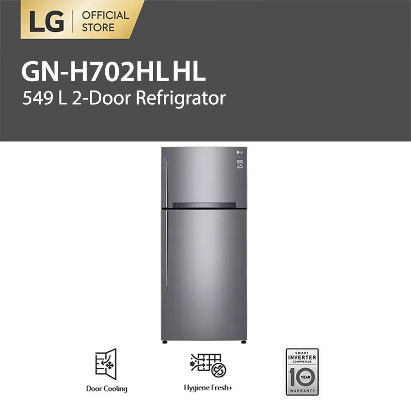 LG GN-H702HLHL Kulkas 2 Pintu Inverter Linear Compressor [549 L-512 L]